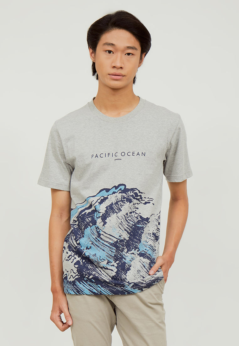 Woffi Man Pacific Ocean T-shirt Abu abu