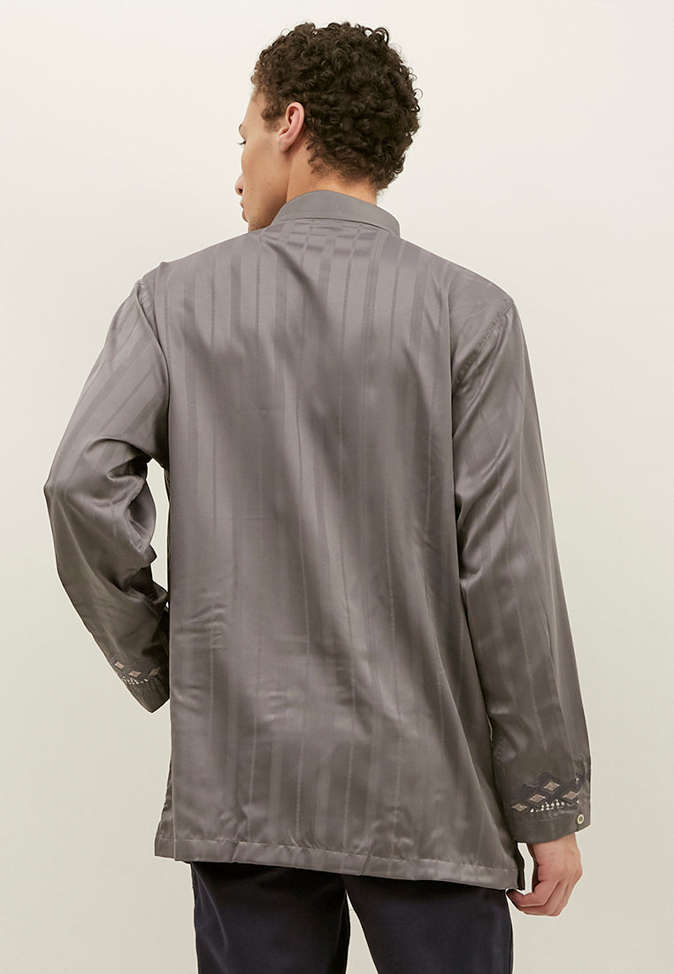 Woffi Man Temirtau Cotton Moslem Shirt Grey