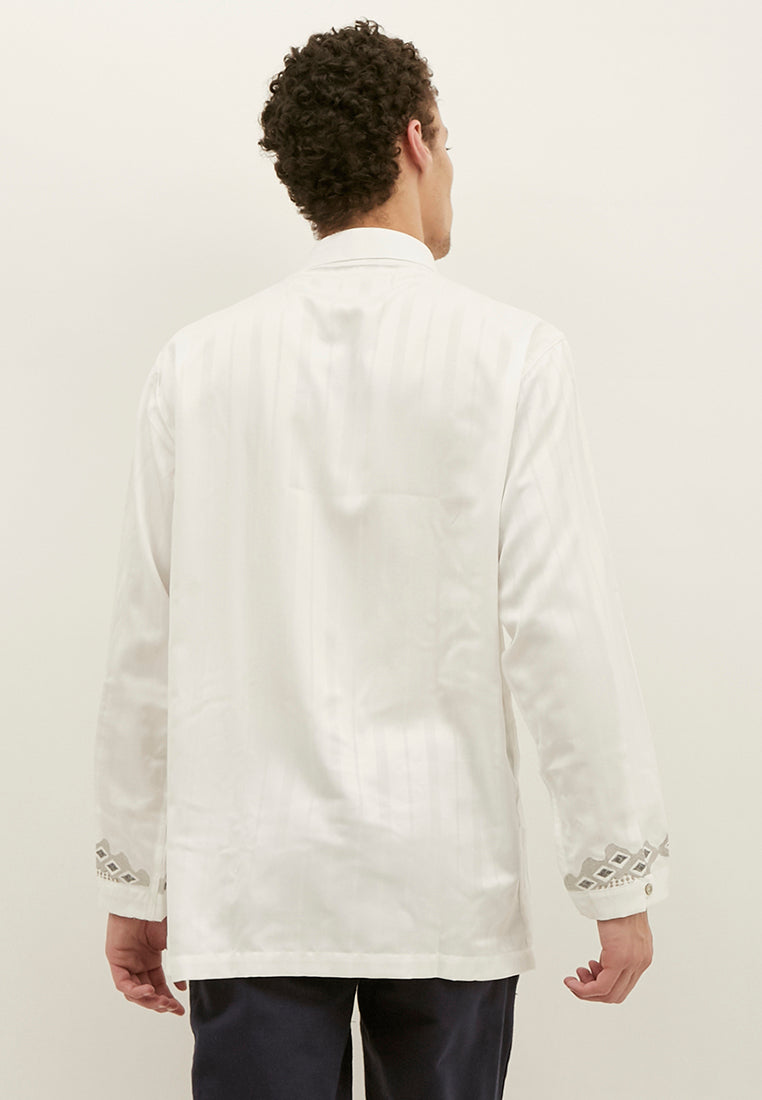 Woffi Man Temirtau Cotton Moslem Shirt Putih
