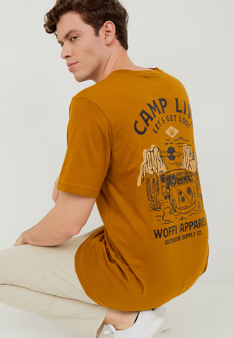 Woffi Man Camp Live T-Shirt Beige