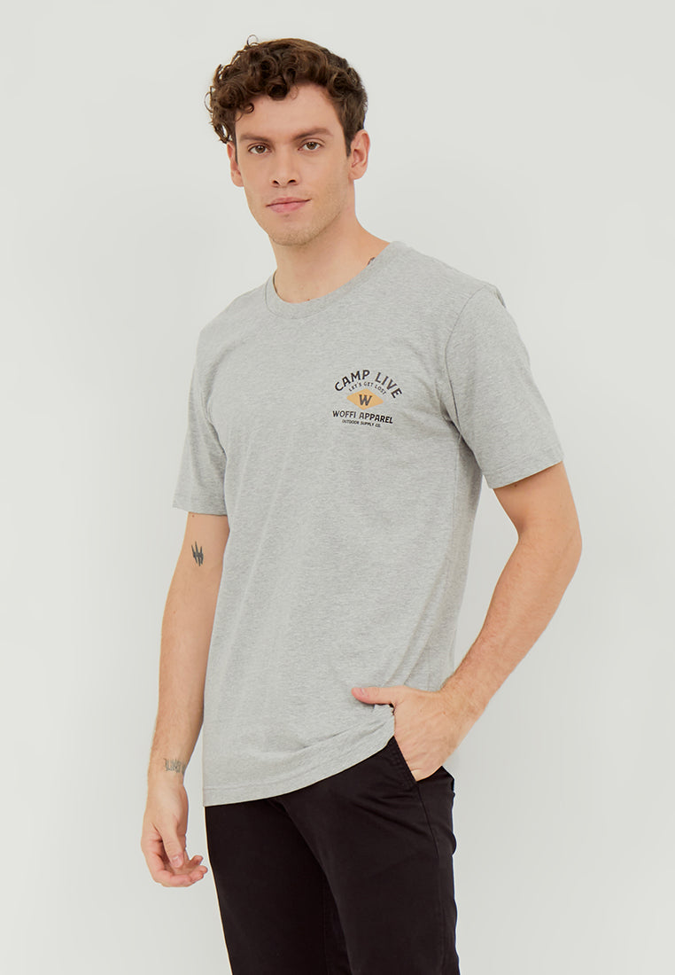 Woffi Man Camp Live T-Shirt Grey