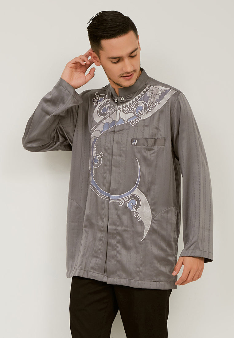 Woffi Man Qushayr Moslem Shirt Grey