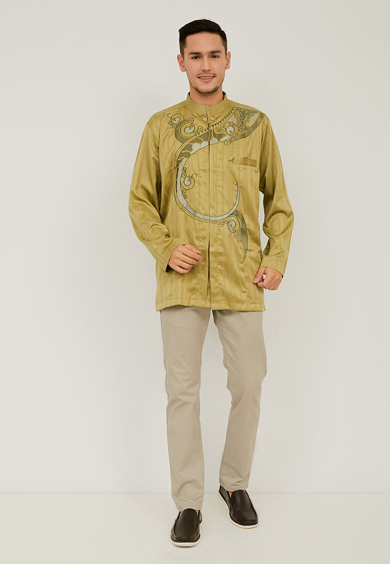 Woffi Man Qushayr Moslem Shirt Hijau