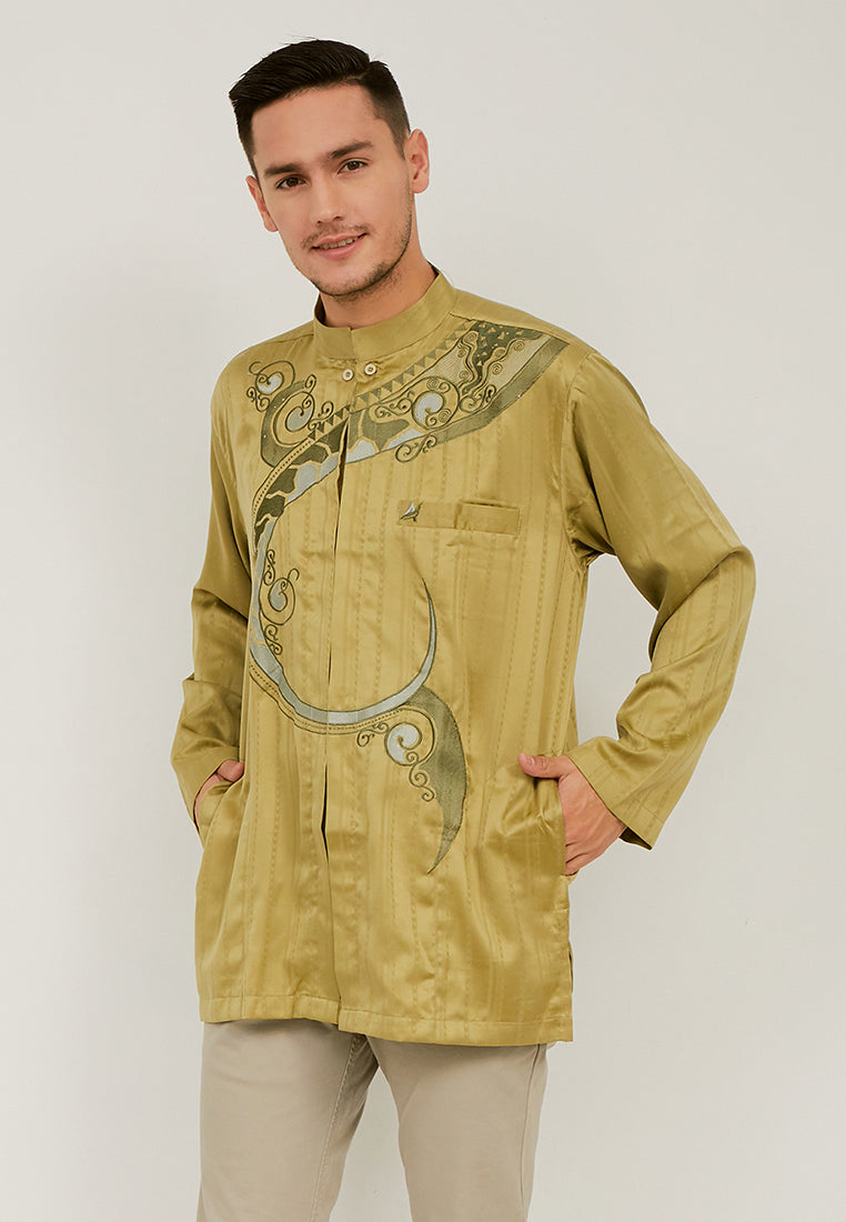 Woffi Man Qushayr Moslem Shirt Hijau