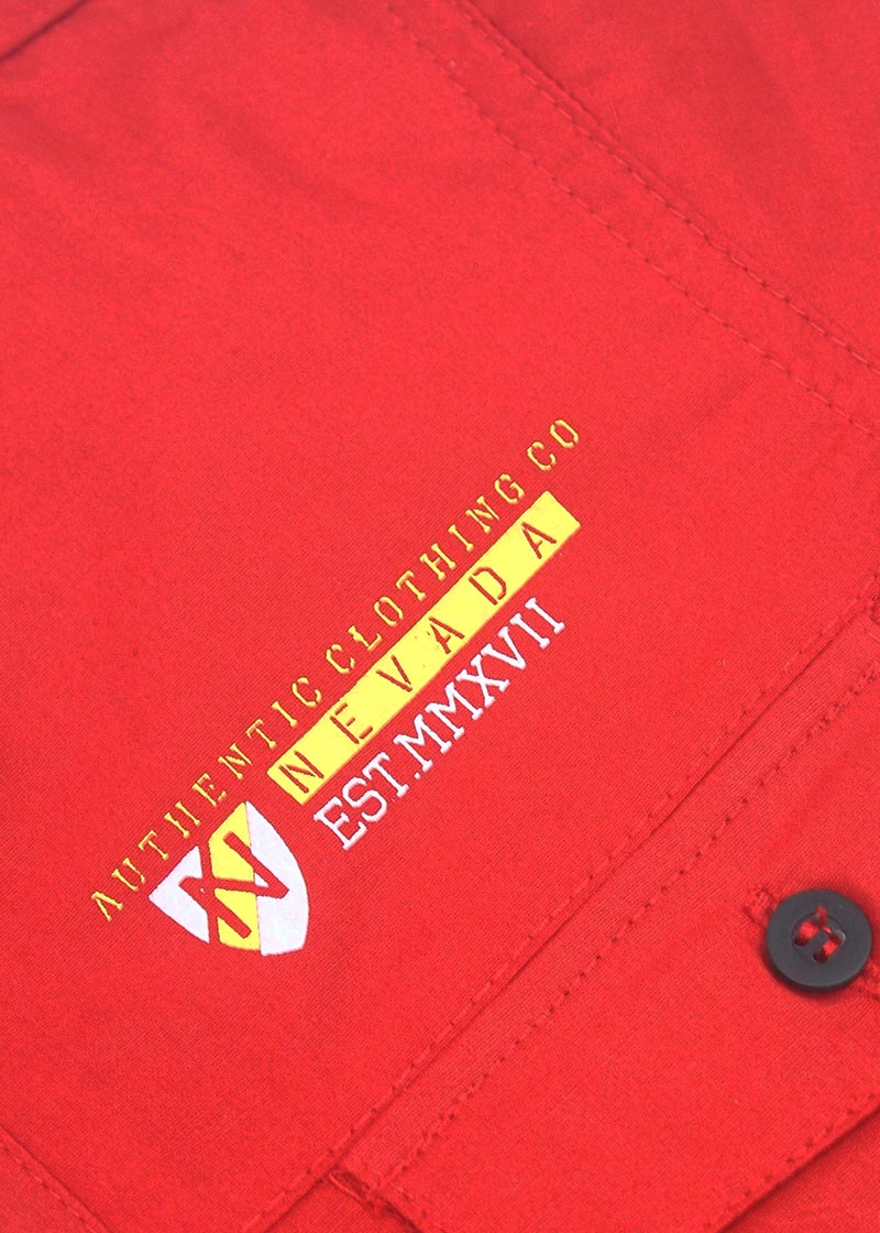 Kemeja Katun Anak Laki-Laki Woffi NYC Brand Merah