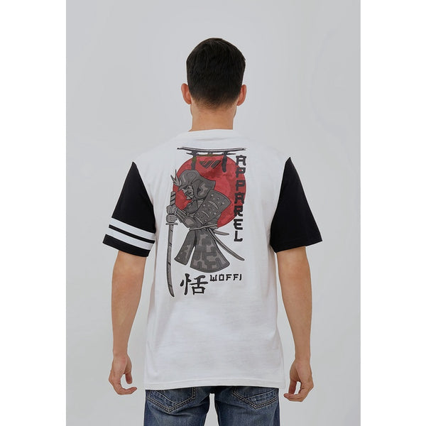 Woffi Man Kaos Pria - Reg Samurai T-Shirt White