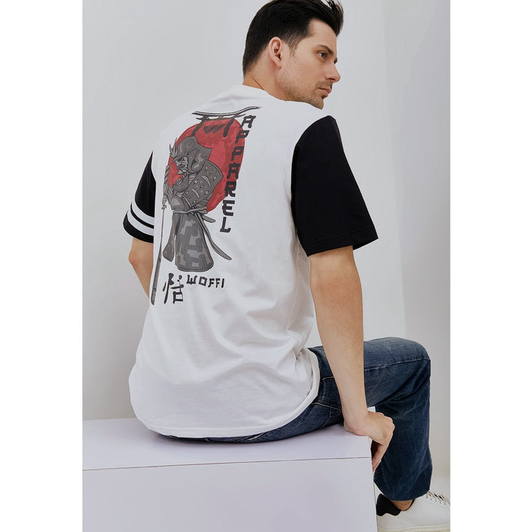 Woffi Man Kaos Pria - Reg Samurai T-Shirt White
