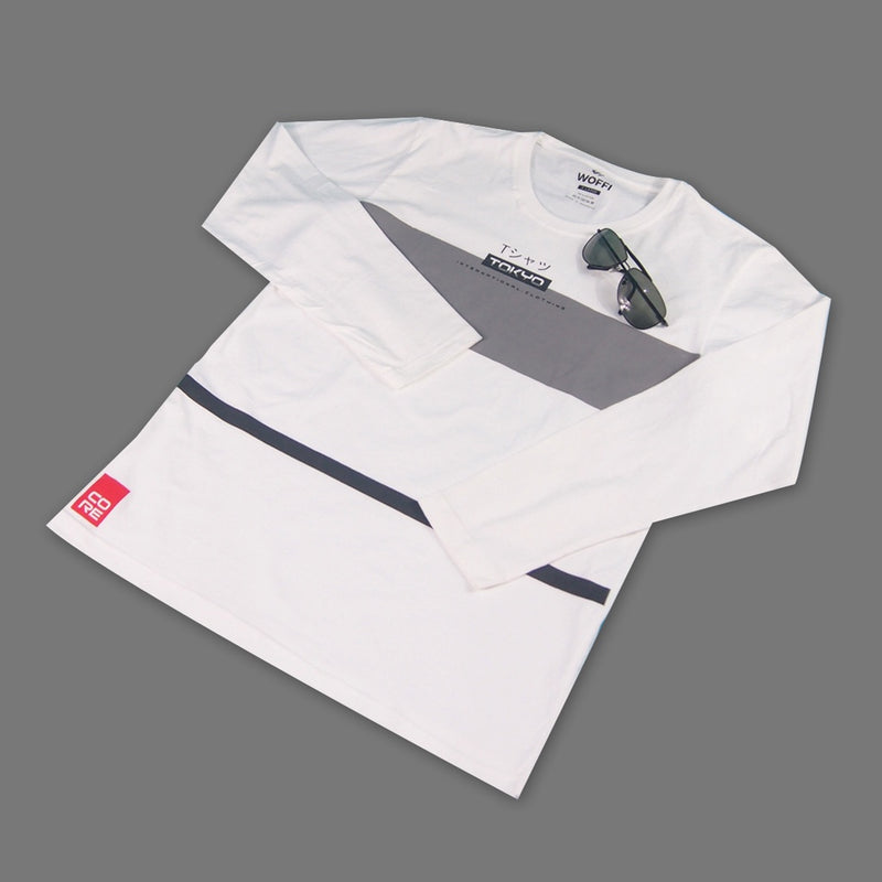 Woffi Man Kaos Pria - Tokyo International Long T-Shirt White