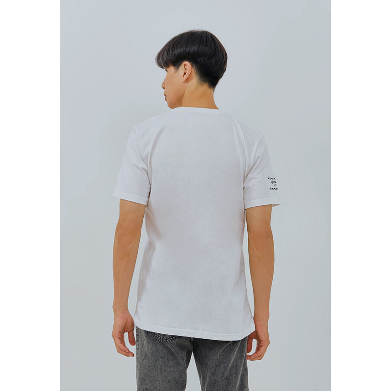 Woffi Man Kaos Pria - Never Give Up T-Shirt White