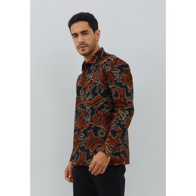 Woffi Man Kemeja Batik - Abinawa Regular Fit Cotton Long Print