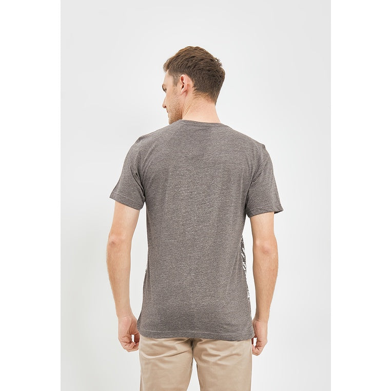 Woffi Man Kaos Pria - Mountain River T-Shirt Grey